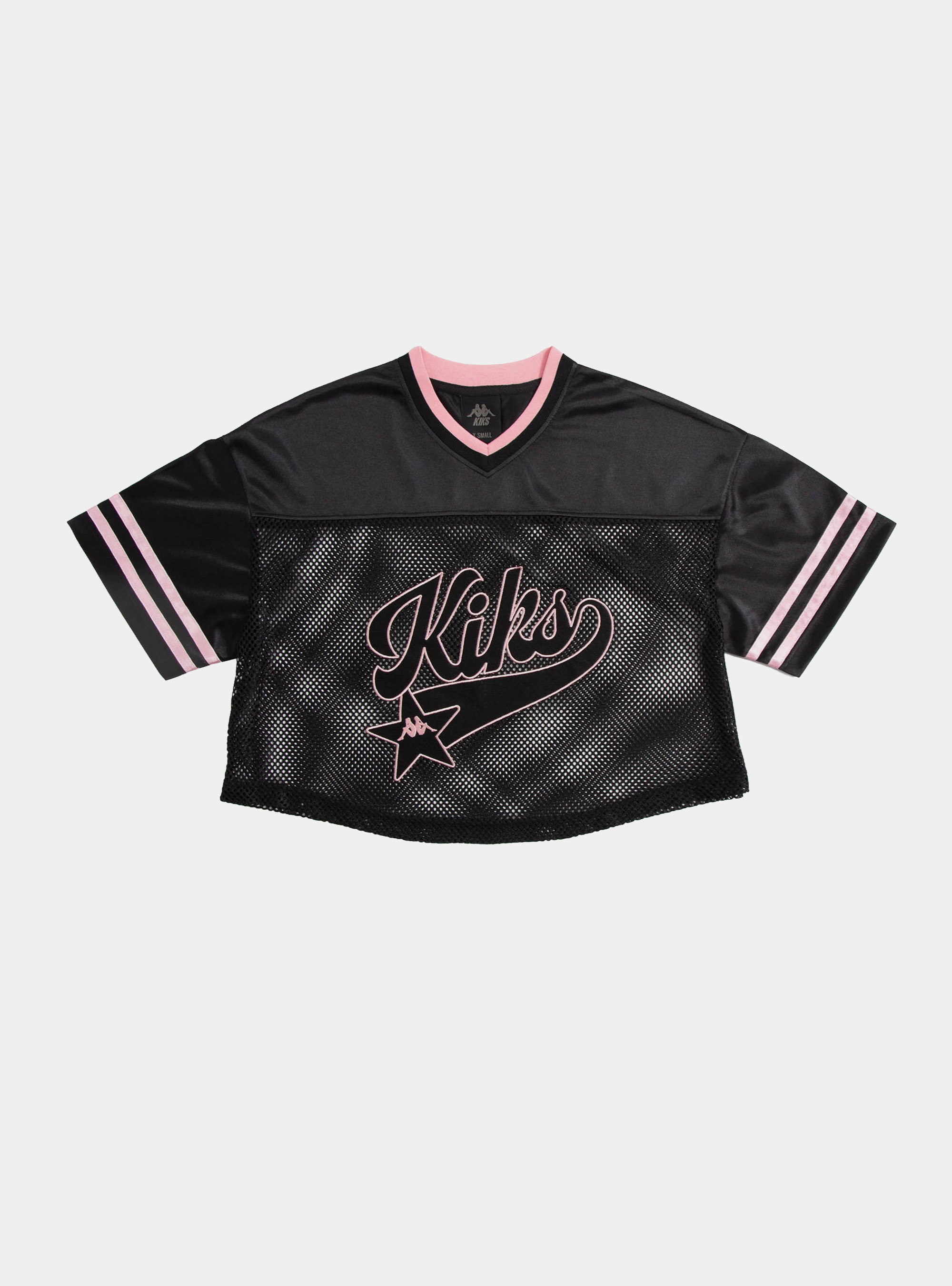 |預購| Kappa X Kiks  女款 拼接短版V領網眼球衣