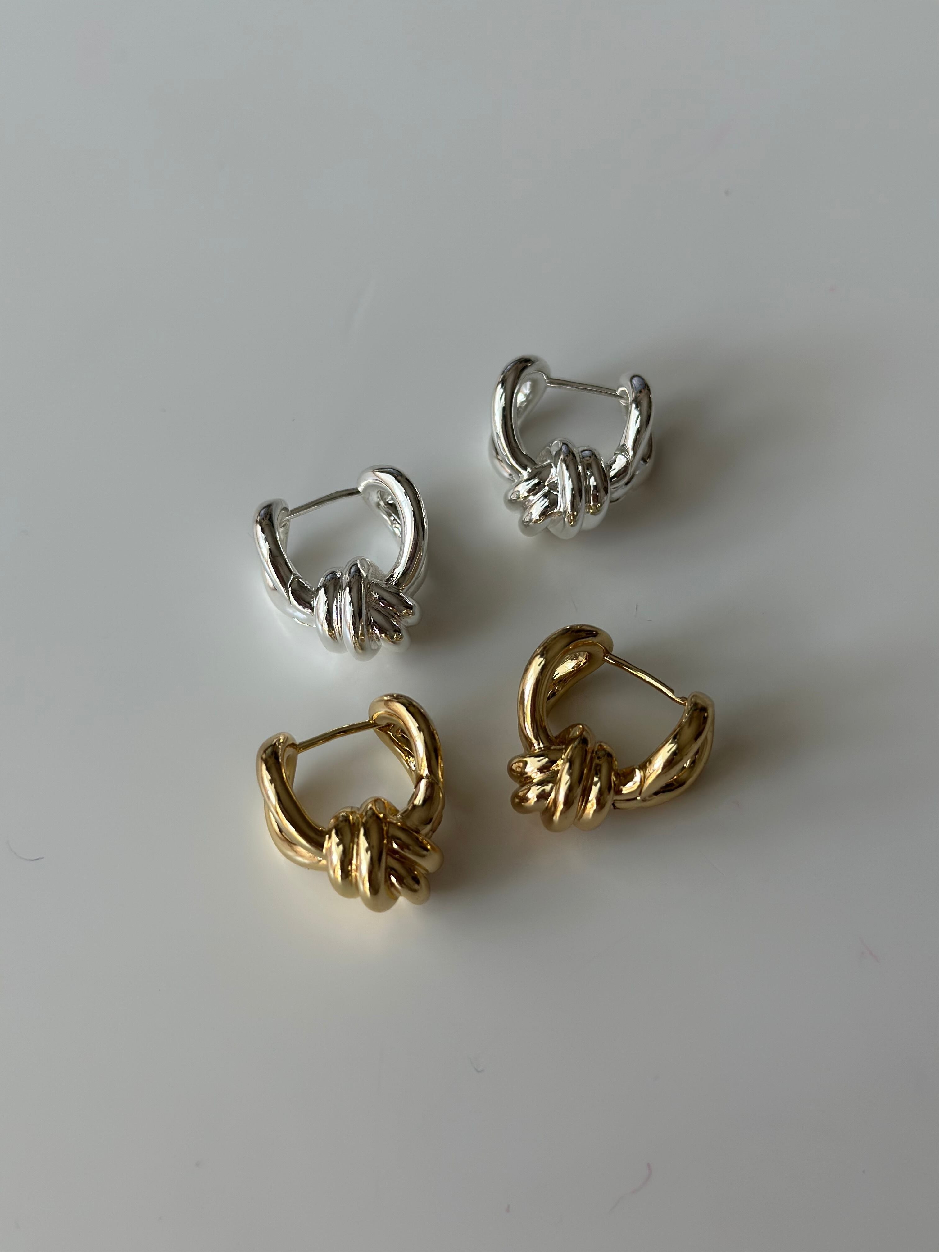 S925 straight pin knot pierce