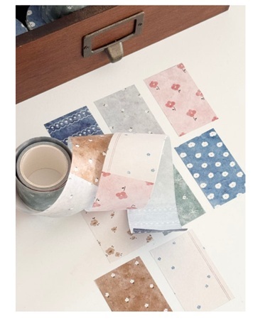 韓Maison de Summer．Floral Pattern 4cm和紙膠帶 <整捲/分裝>