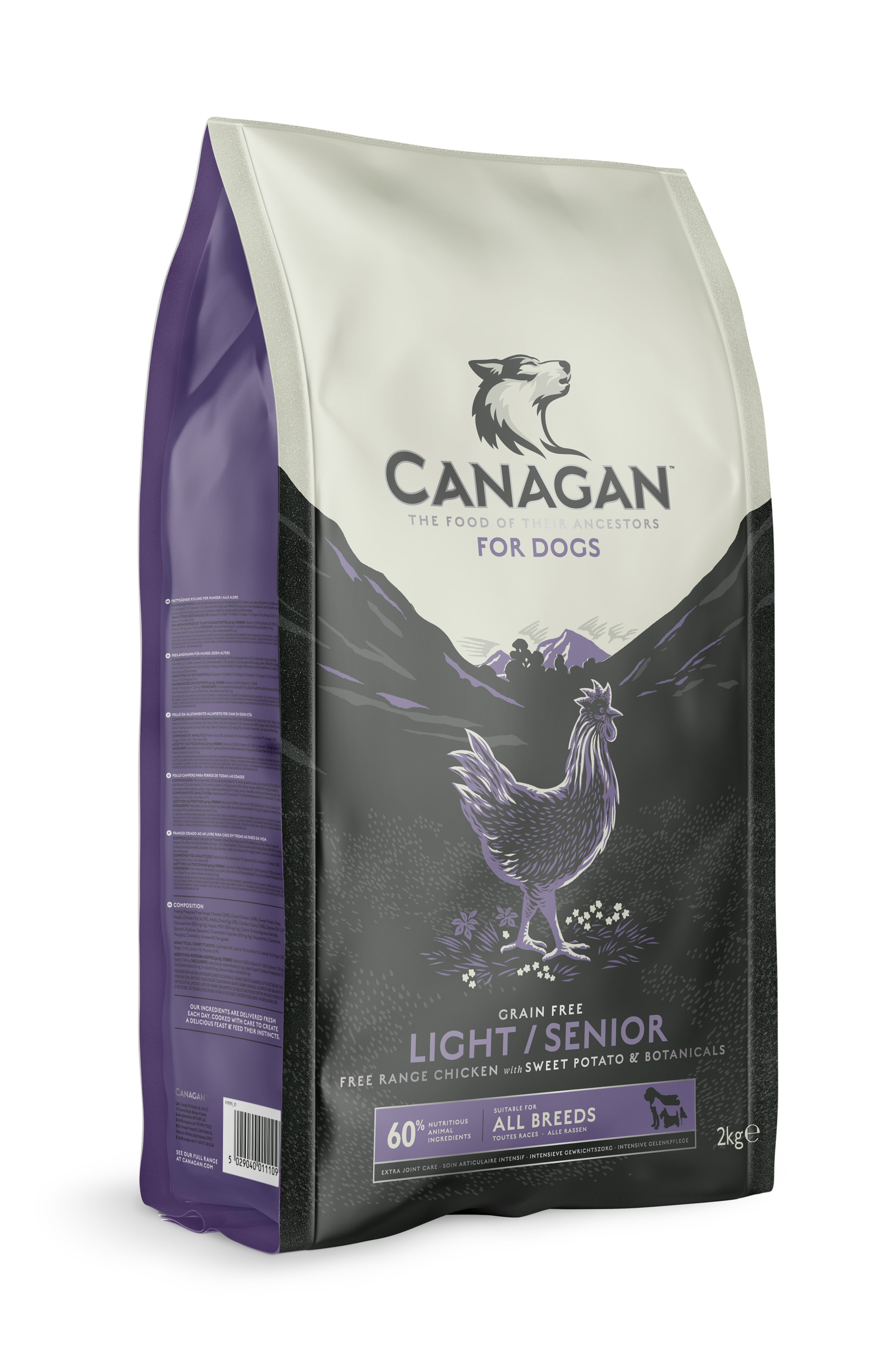 Canagan 無穀物 老犬用走地雞配方 (紫色) 2kg／6kg／12kg