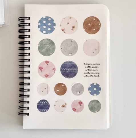 韓Maison de Summer．Floral Circle Pattern 轉印貼紙