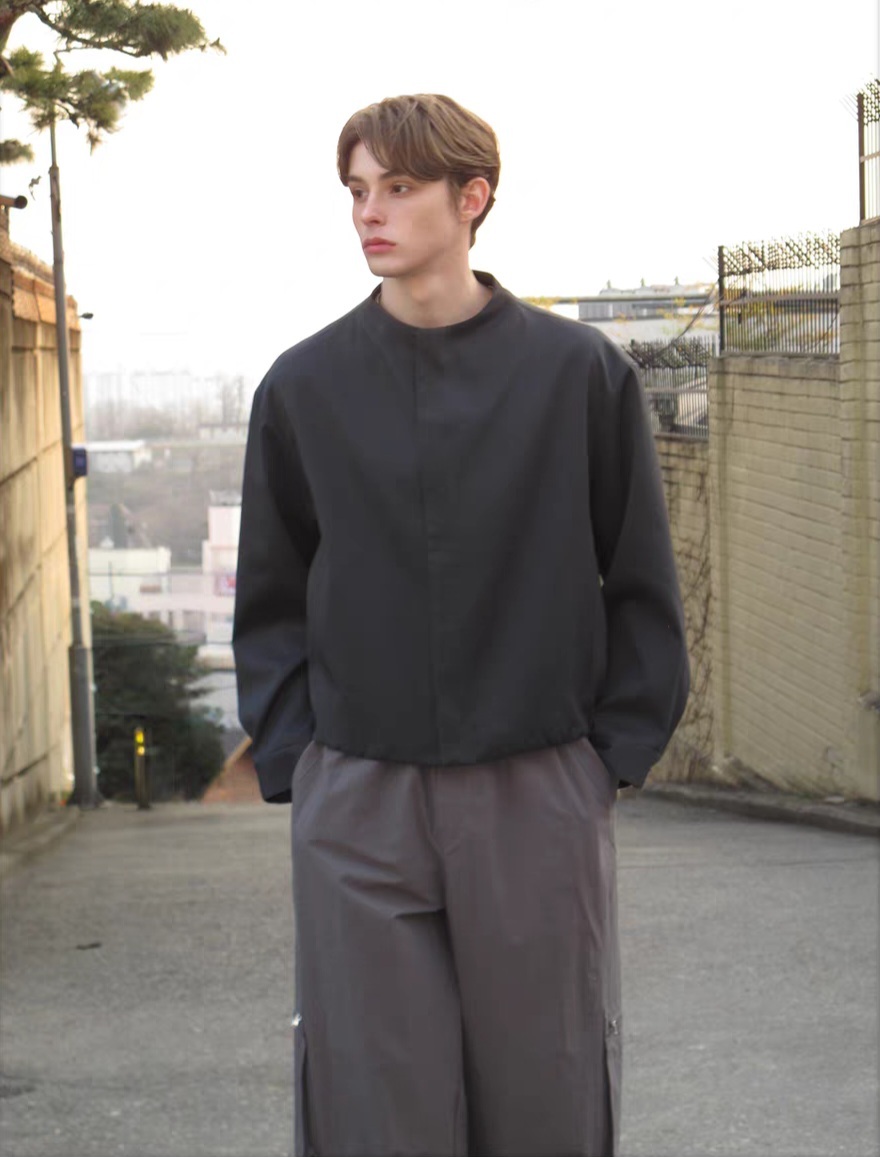 Premium No.7 Mandarin Collar Bomber Jacket