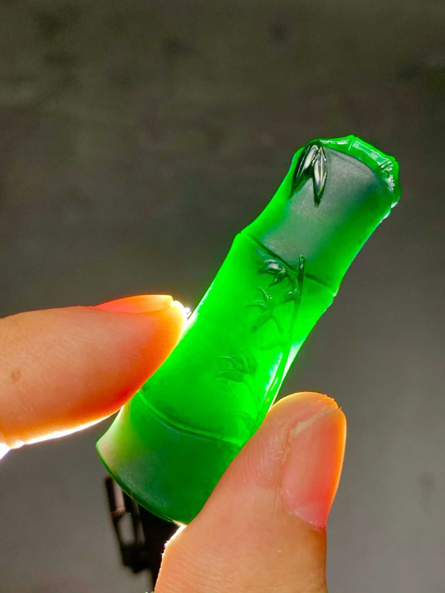 翡翠墨翠竹節,天然翡翠A玉, 緬甸玉, Jade, Jadeite