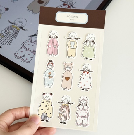韓Maison de Summer．Yeoreumi 女孩貼紙 Pajama