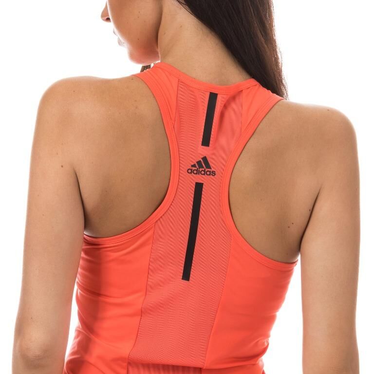 ADIDAS 背心 TANK 橘色 挖背 運動背心 女 BK2651