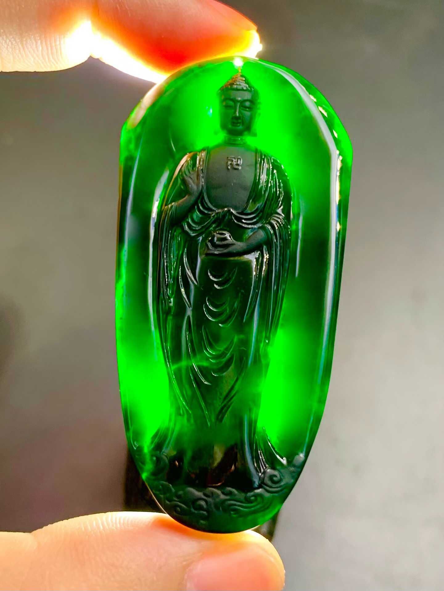 614423 翡翠墨翠阿彌陀佛