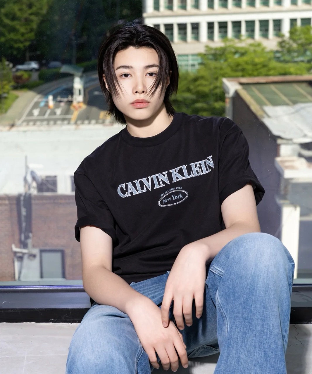 🇰🇷 CALVIN KLEIN CK 酸洗工藝 復古 仿舊 美式 印花 短袖 短T LNGSHOT Louis代言同款 林路易 / 預購