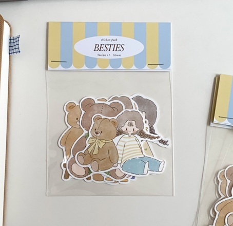 韓Maison de Summer．Besties 女孩貼紙包