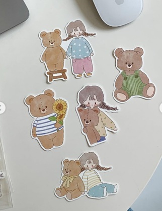 韓Maison de Summer．Besties 女孩貼紙包