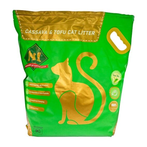 N1 NATUREL 3.0MM 天然玉米木薯珍珠混合豆腐砂 6KG