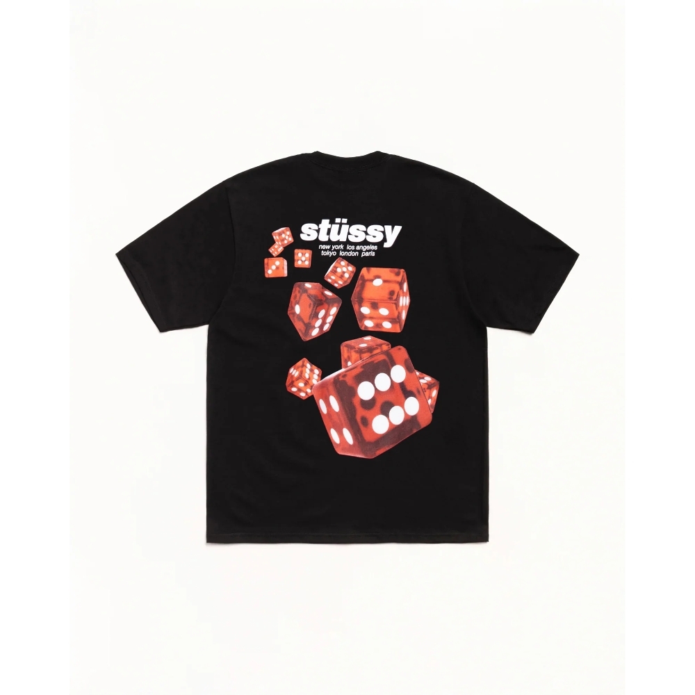 Stussy ROLLERS TEE 短T 黑色 白色 深藍