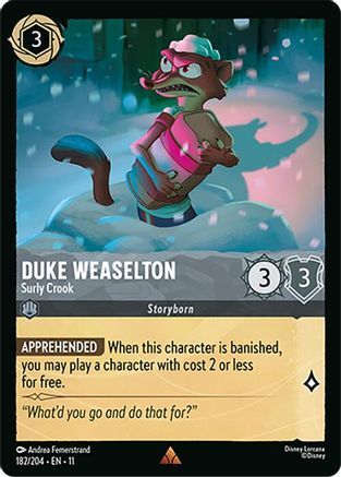 182/204·EN·11 Duke Weaselton - Surly Crook (Rare)