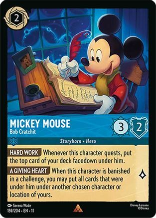 159/204·EN·11 Mickey Mouse - Bob Cratchit (Rare)