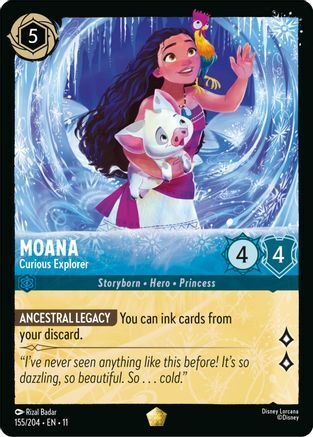 155/204·EN·11 Moana - Curious Explorer (Legendary)