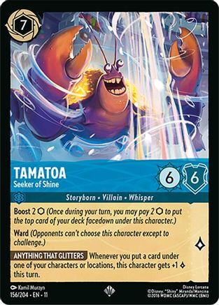 156/204·EN·11 Tamatoa - Seeker of Shine (Super Rare)