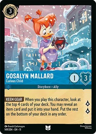 149/204·EN·11 Gosalyn Mallard - Curious Child (Uncommon)