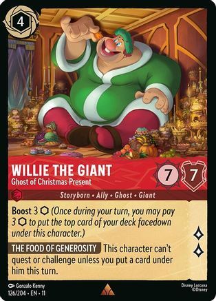 126/204·EN·11 Willie the Giant - Ghost of Christmas Present (Rare)