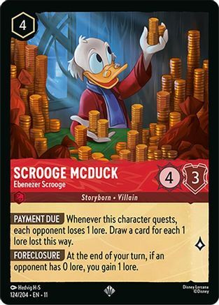 124/204·EN·11 Scrooge McDuck - Ebenezer Scrooge (Super Rare)