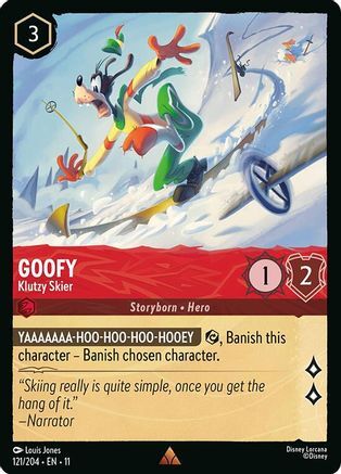 121/204·EN·11 Goofy - Klutzy Skier (Rare)