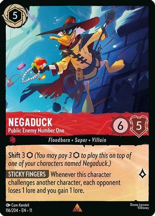 116/204·EN·11 Negaduck - Public Enemy Number One (Rare)