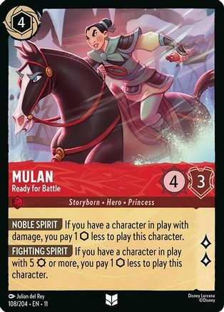 108/204·EN·11 Mulan - Ready for Battle (Uncommon)