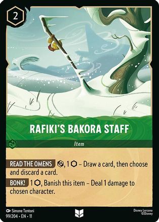 99/204·EN·11 Rafiki's Bakora Staff (Uncommon)