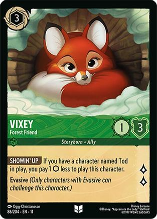 86/204·EN·11 Vixey - Forest Friend (Uncommon)