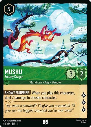 82/204·EN·11 Mushu - Sneaky Dragon (Uncommon)