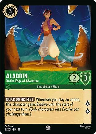 81/204·EN·11 Aladdin - On the Edge of Adventure (Common)