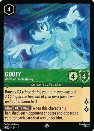 83/204·EN·11 Goofy - Ghost of Jacob Marley (Super Rare)