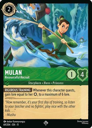69/204·EN·11 Mulan - Resourceful Recruit (Super Rare)