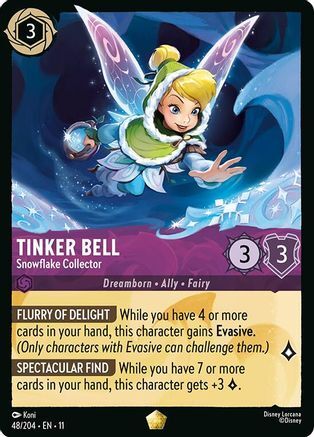 48/204·EN·11 Tinker Bell - Snowflake Collector (Legendary)