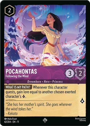42/204·EN·11 Pocahontas - Following the Wind (Super Rare)