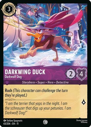 43/204·EN·11 Darkwing Duck - Darkwolf Dog (Common)