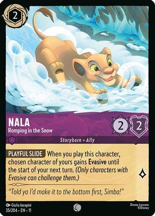 35/204·EN·11 Nala - Romping in the Snow (Common)