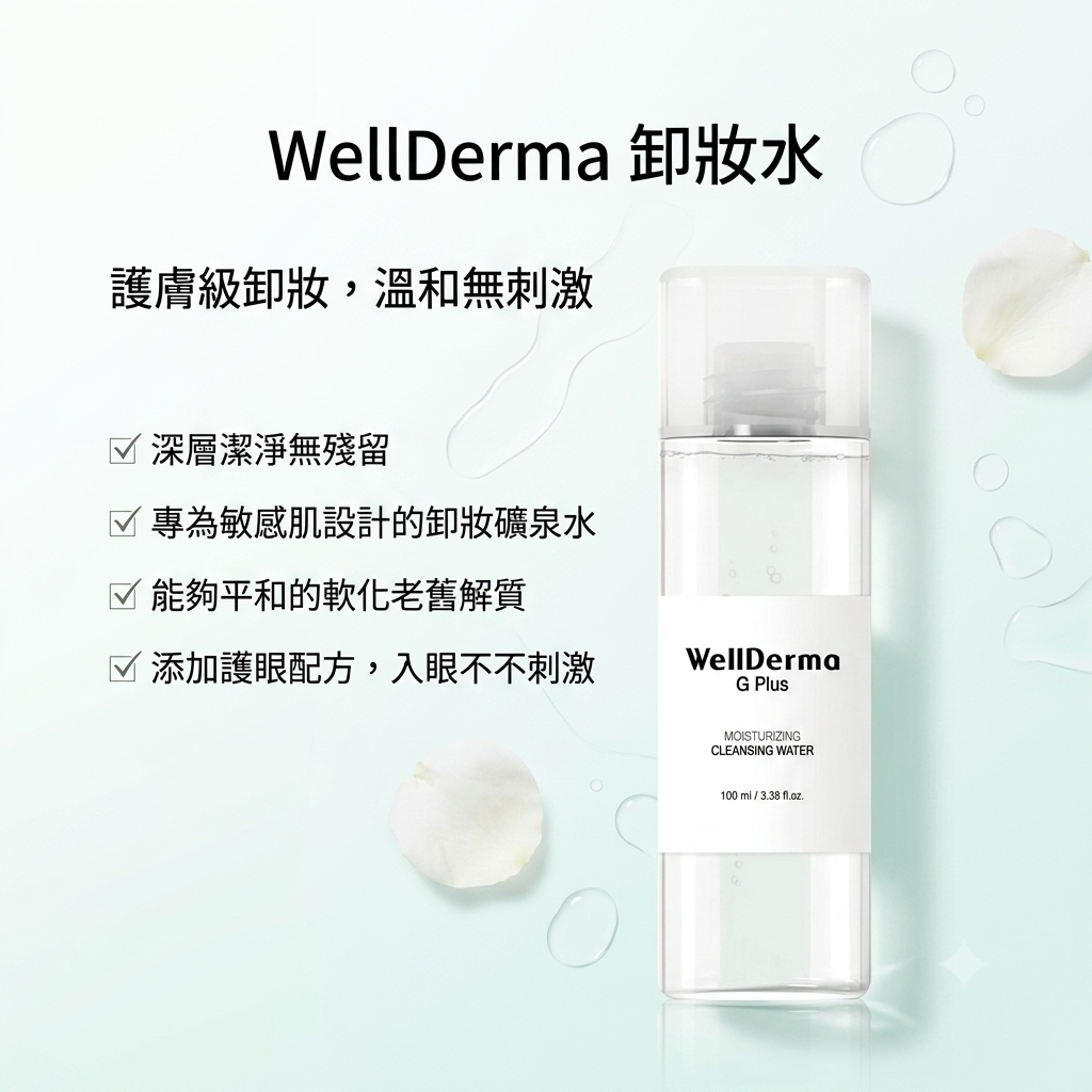【WellDerma 卸妝水100ml】