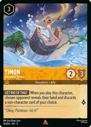 16/204·EN·11 Timon - Snowball Swiper (Rare)
