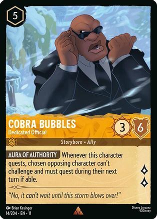 14/204·EN·11 Cobra Bubbles - Dedicated Official (Rare)