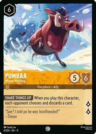 4/204·EN·11 Pumbaa - Winter Warthog (Common)