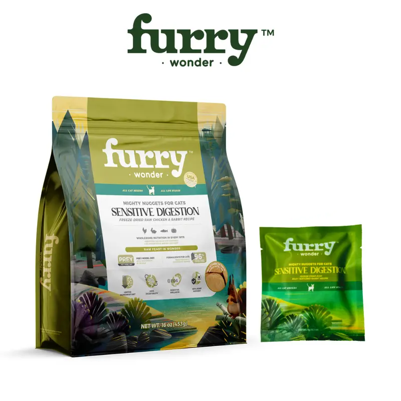 Furry Wonder 全貓 主食凍乾糧．低敏消化 雞肉+兔肉味0.25oz