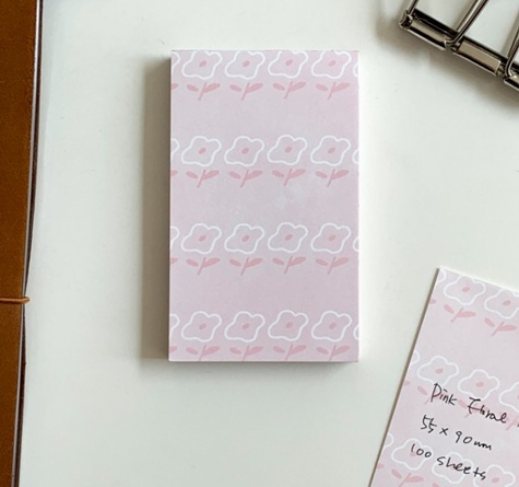韓Maison de Summer．Pink Floral 便簽本