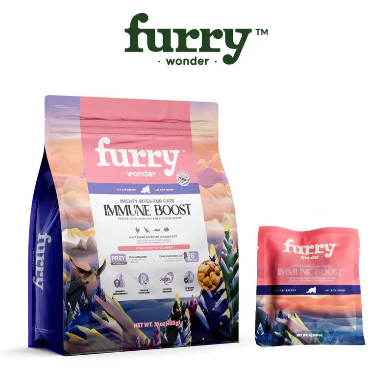 Furry Wonder 全貓 主食凍乾糧．增強免疫 鴿肉+雞肉味0.25oz