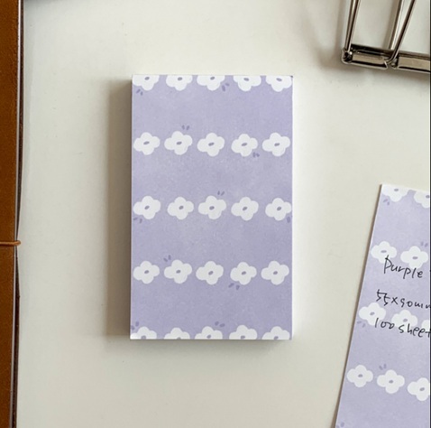 韓Maison de Summer．Purple Floral 便簽本