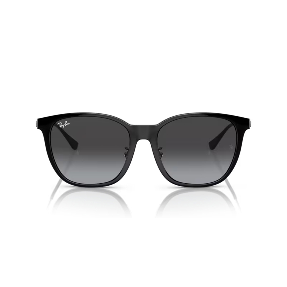 【RayBan】RB4333D 601/8G-55mm 方框太陽眼鏡(黑框灰片)♦