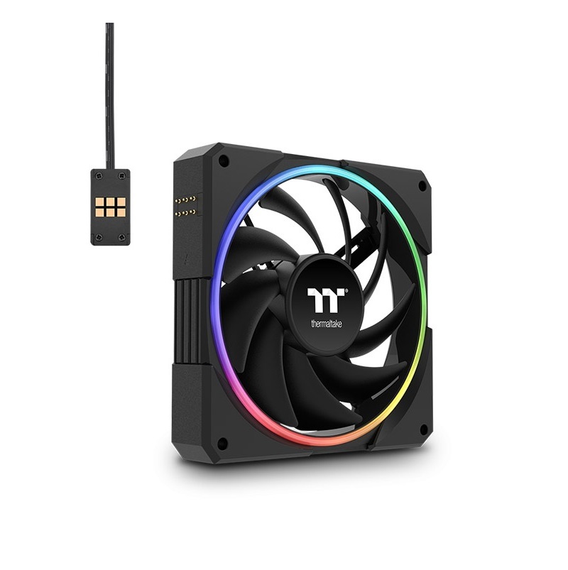 Thermaltake 曜越 TS120 EX RGB 磁吸快接 三入裝 獨立溫度偵測風扇   黑色/CL-F206-PL12SW-A  白色/CL-F207-PL12SW-A