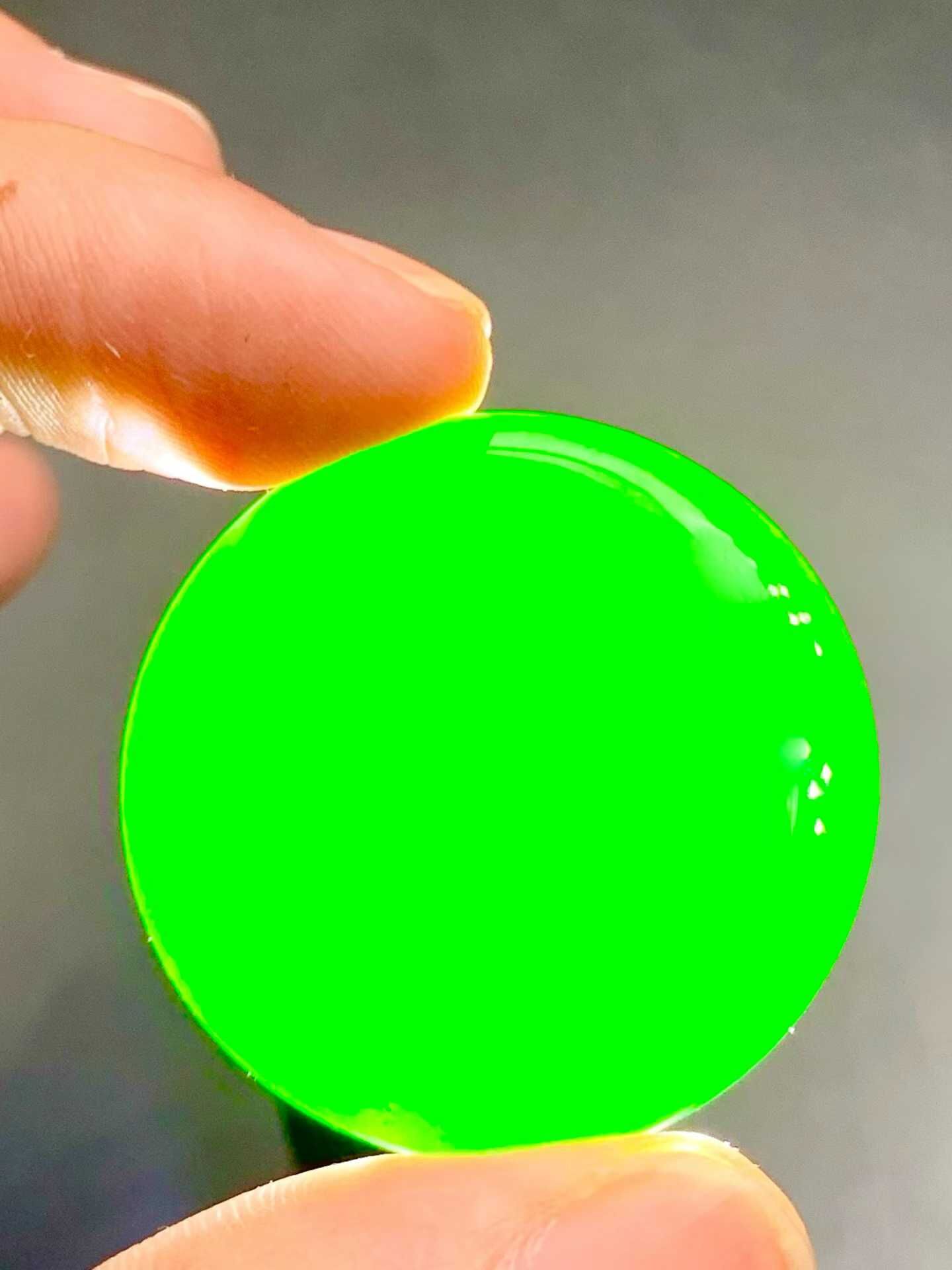 614427 翡翠墨翠平安圓牌