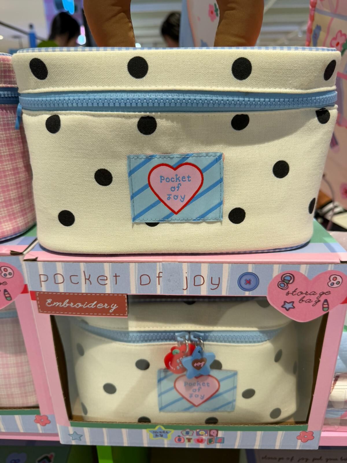 0625HB62-THAILAND-HANDBAGS-Pocket of Joy經典黑白圓點收納化妝包（M3）
