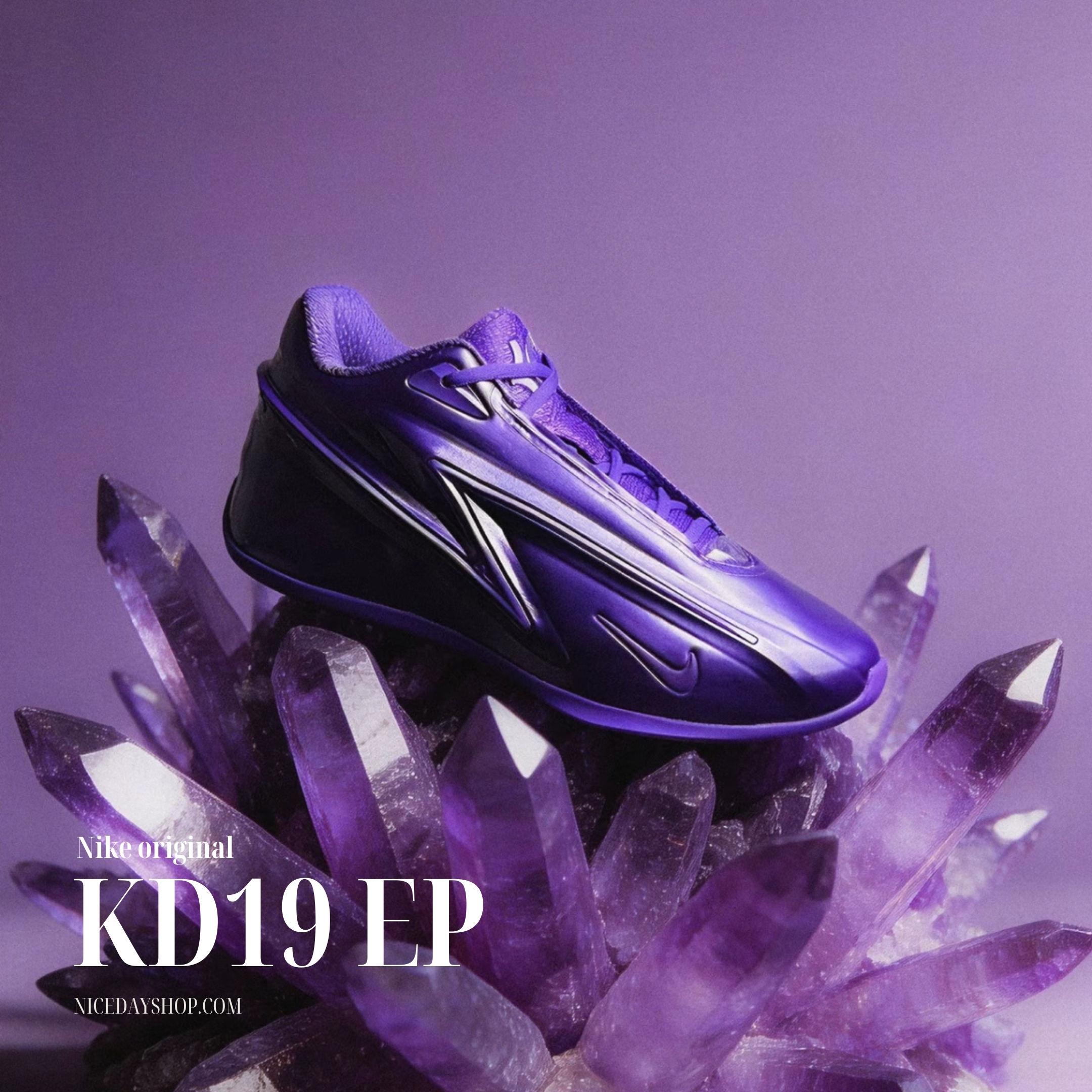 NICEDAY 代購 Nike KD 19 Purple Stuff 紫色 紫 太陽隊 漆皮 籃球鞋 實戰 杜蘭特 IH1117-500