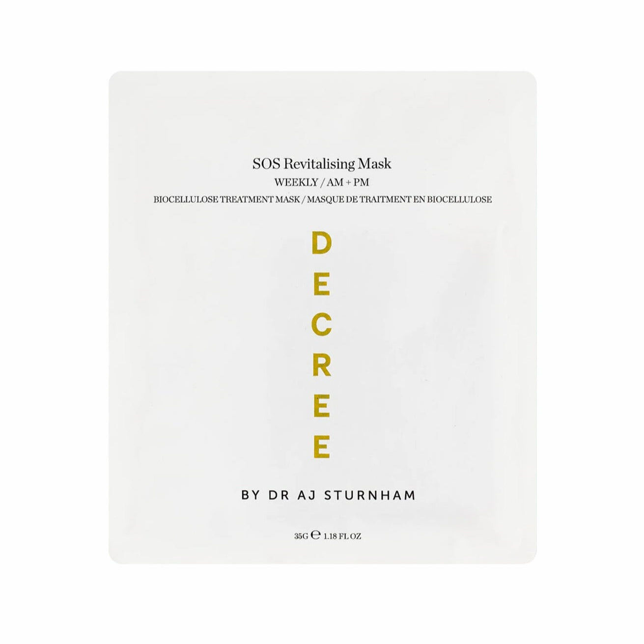 Decree SOS Revitalising Sheet 面膜 菸鹼醯胺 保濕修護 透明質酸
