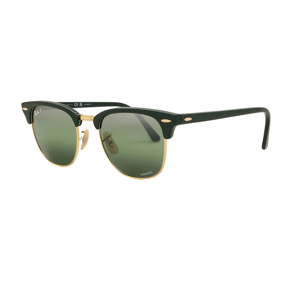 【RayBan】RB3016 1368G4-51mm 眉框太陽眼鏡(黑框綠片)♦